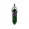 Hexagonal Stone Double-Point Pendant Sweater Chain