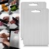 1.5mm Thick Titanium Cutting Boards For Kitchen 304 Stainless Board Steel Double Sided Food Grade Portable Fruit Meat Chopping