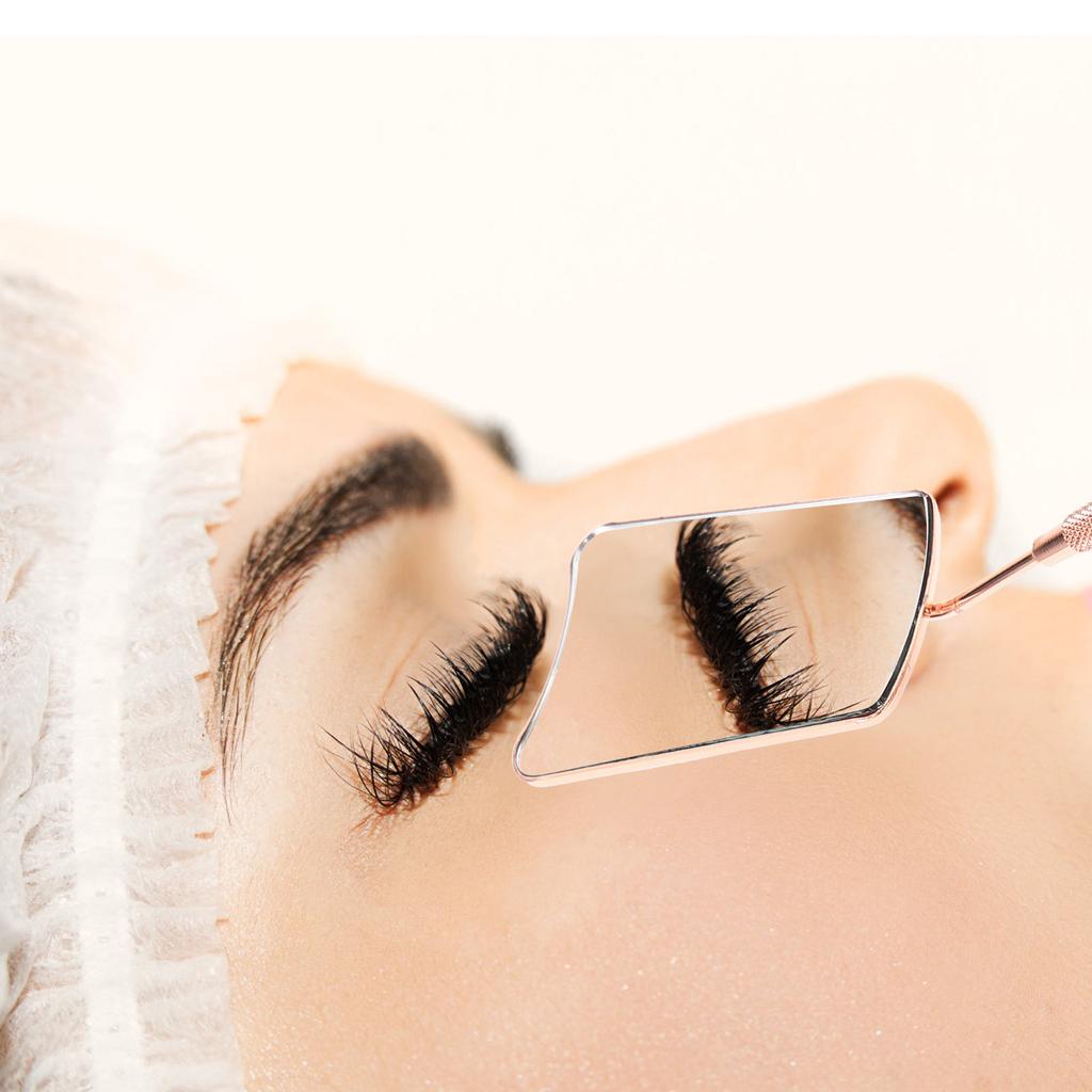 Professional Stainless Steel Lash Extension Mirror Portable Lightweight Eyelash Checking Mirror for Eyelash Extensions Face