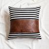 Cushion Striped 4545cm Cover 1pc Pu Stitching Pillow Case For Living Room Sofa Home Decoration Decor Lumbar Pillowcase Pu Leather