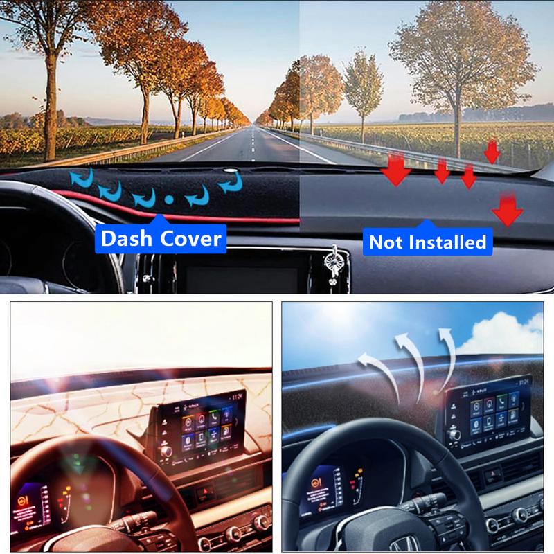 For Jeep Compass    2024 Car Dashboard Cover Avoid Light Pads Sun Shade Mats trument Panel Carpets Accessories