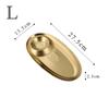 304 Stainless Steel Snack Plate with Built--in Sauce Cup Multifunctional Appetizer Tray for French Fries Dumpling Serving Dish