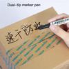 3/48 Pcs Waterproof Marker Pen Oil Permanent Dual Tip 0.5/1.0 mm Nib Black Painting Marker Pens Set Art School Office Stationery