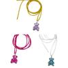 Cute Bear Pendant Necklace Sweet Cool Dopamine Bear Necklace Bear Rope Tie Choker Necklace Vacation Jewelry Women Girl