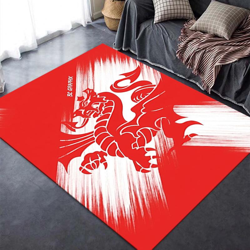 Y Ddraig Goch Carpet Rug For Living Room Bedroom Home Sofa Decorationkids Play Nonslip Floor Mat