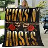 Guns n'roses band retro print blanket Flannel Soft Comfort Blanket Home Travel Blanket Kids Warm Blanket birthday gift