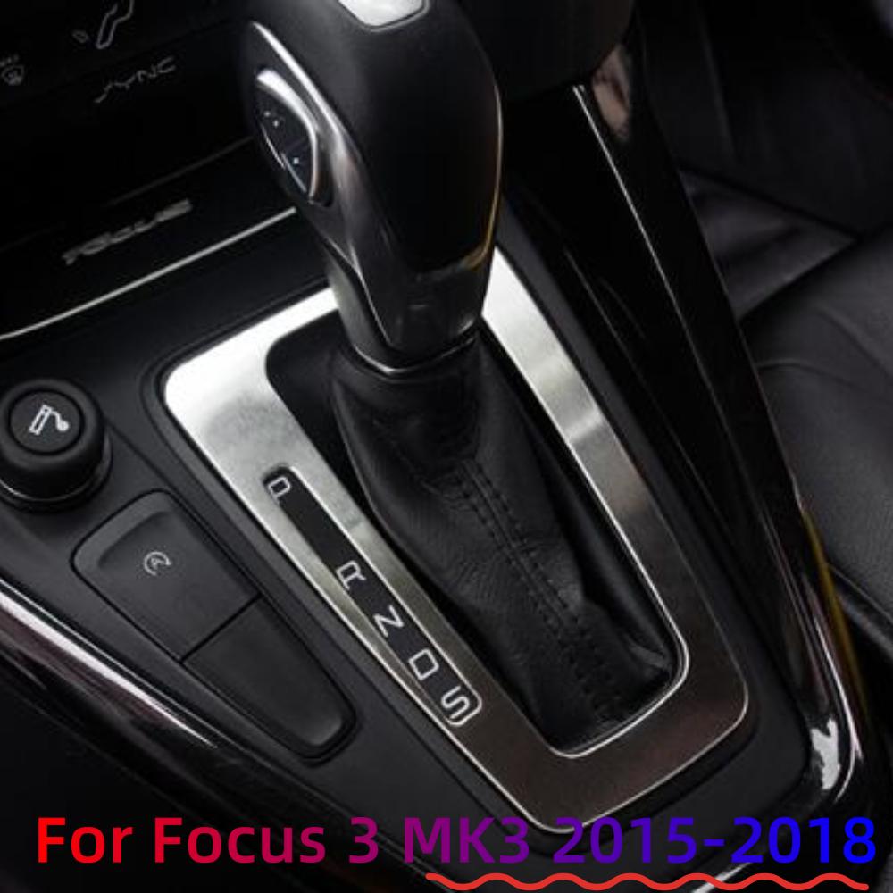 Car Gear Shift Panel Cover Fit for Ford Focus MK3 2015-2018 AT LHD Card Slot Protection Sticker Trim Decoration Accessories