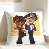 RRadiostatic Vox Alastor Pillow Case  Square Pillow Cover For Living Room Sofa Kawaii Pillowcases