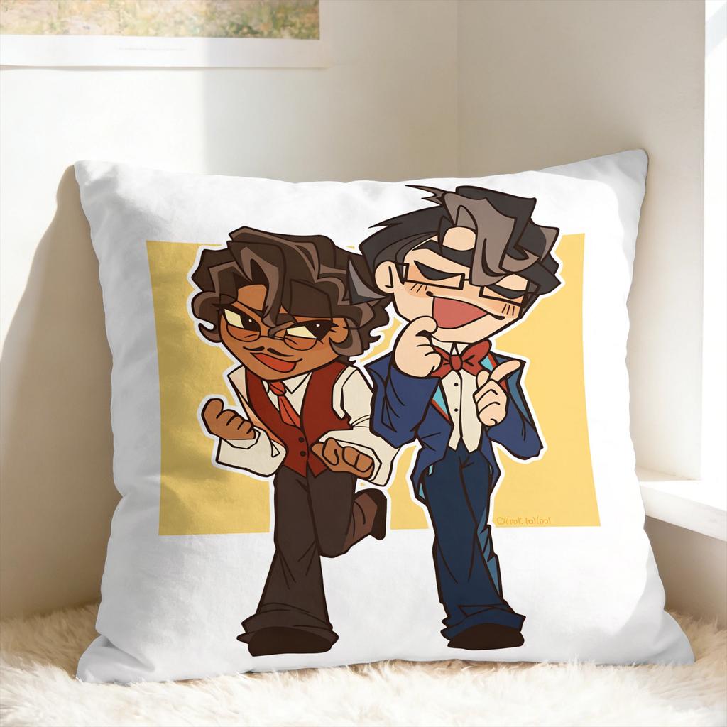 RRadiostatic Vox Alastor Pillow Case Square Pillow Cover For Living Room Sofa Kawaii Pillowcases