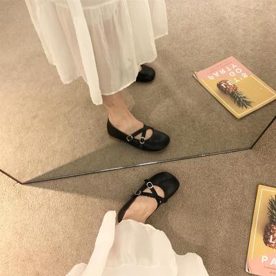 Round Head Gentle Silver Single Shoes Girl 2025 Fairy Flat Bottom Mary Jane Shoes Woman