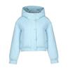 Women Autumn Winter Warm Thickened Cotton Padded Hooded Coat Solid Color Outwear Jacket
