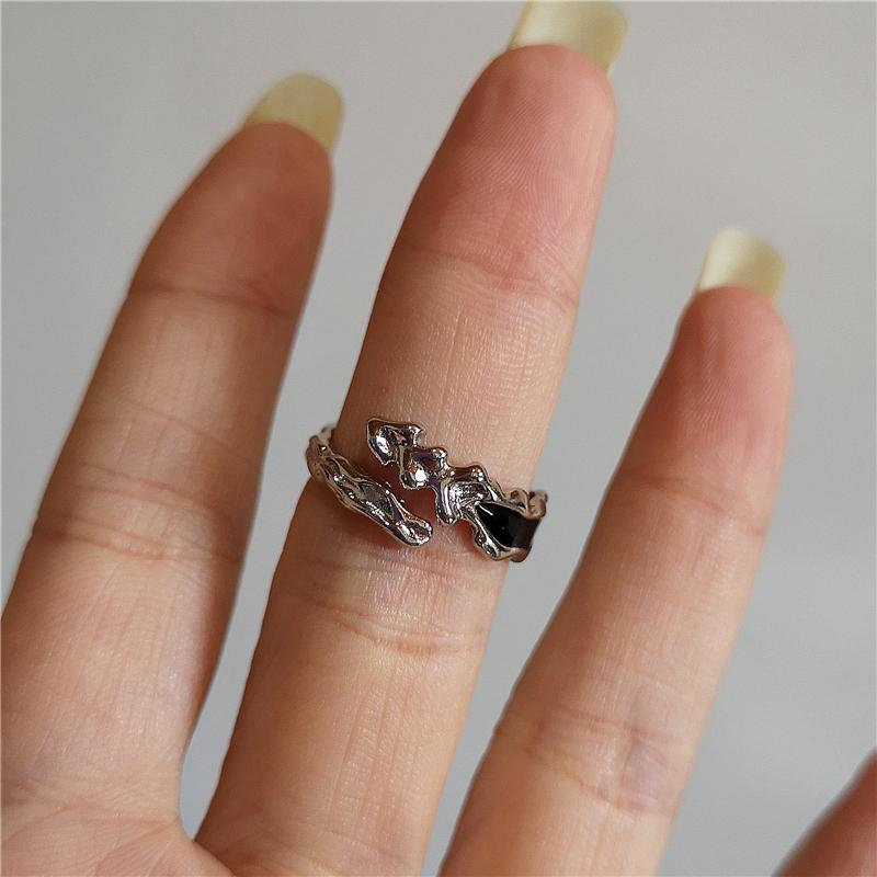 Kpop Gothic Y2K Kpop Irregular Punk Vintage Heart Star Cross Ring For Women Men Party Grunge 90s EMO Jewelry Accessories Gift