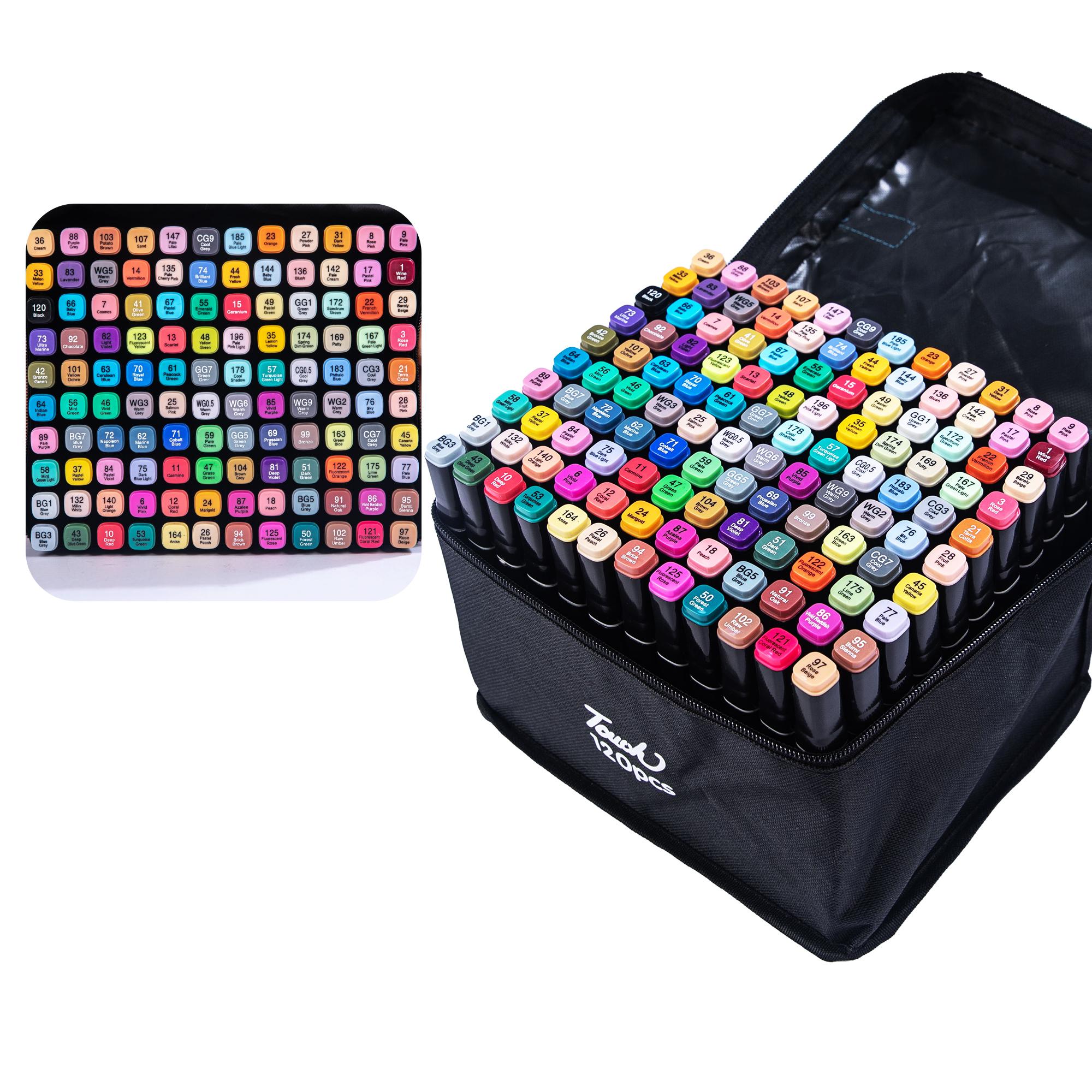 

120 цветов набор маркеров для рисования с масляным наконечником для рисования двухсторонние маркеры на масляной основе граффити манга школьные художественные принадлежности