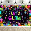 Neon Glow Backdrop Banner Street Graffiti Birthday Party Event Studio Photo Booth Props Decoration Background Tapestry