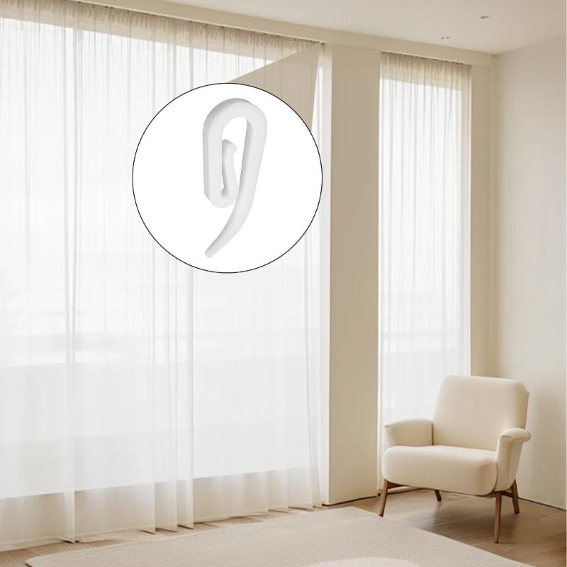Quick Changes Curtain Hook PVC Materials Strong Holds For Various Rods And Tracks