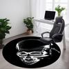 1pc Skull, Graphic Print Carpet, Round Non Slip Durable Large Size Office Carpet, Suitable for Office