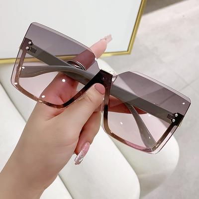 New Large Frame Square Sunglasses Women'S Fashion Brand Designer Sun Glasses Women Outdoor Travel Eyewear Uv400