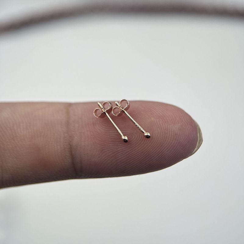 

S999 Sterling Silver Women s Mini Sleep No Need to Take off Stud Earrings 1.5m mini rose gold pair