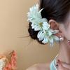 Fee Blume Haarnadel Groß Braut Haaraccessoires Kopfschmuck Chinesischer Stil Seitenklemme Täglich