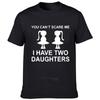 Summer Short Sleev T Shirt for Dad You Can Not Scare Me I Have 2 Daughter Funny Cloth Father Shirt Gift for Daddy Summer Top