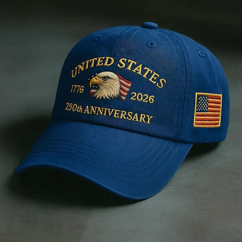 United States 250th Anniversary Hat USA Printed Baseball Cap 1776-2026 Outdoor Casual Caps for Men Women