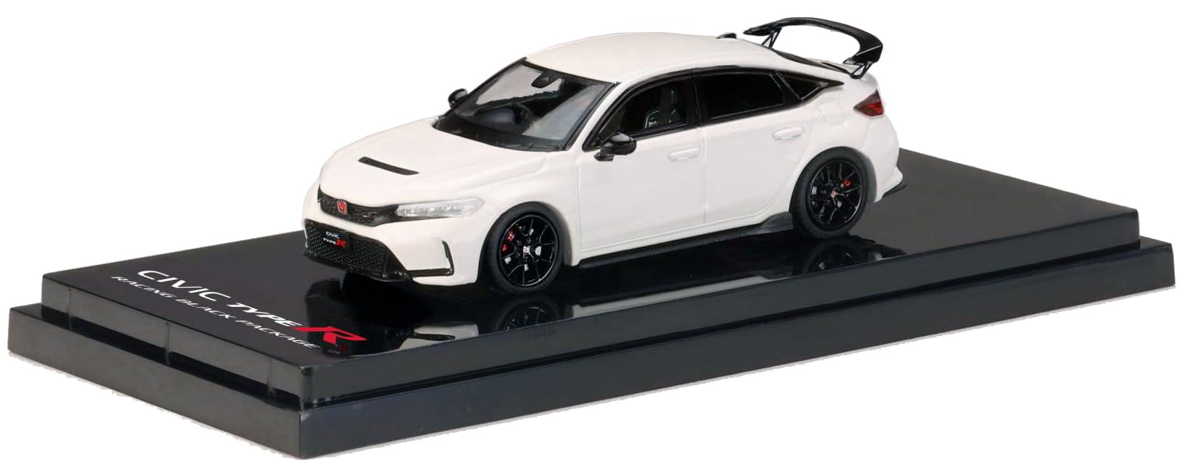 

Hobby Japan HJ64 Scale Honda Civic Type R Racing Black Package 2025 Championship White Finished Model HJ644063W 1/64 (FL5)