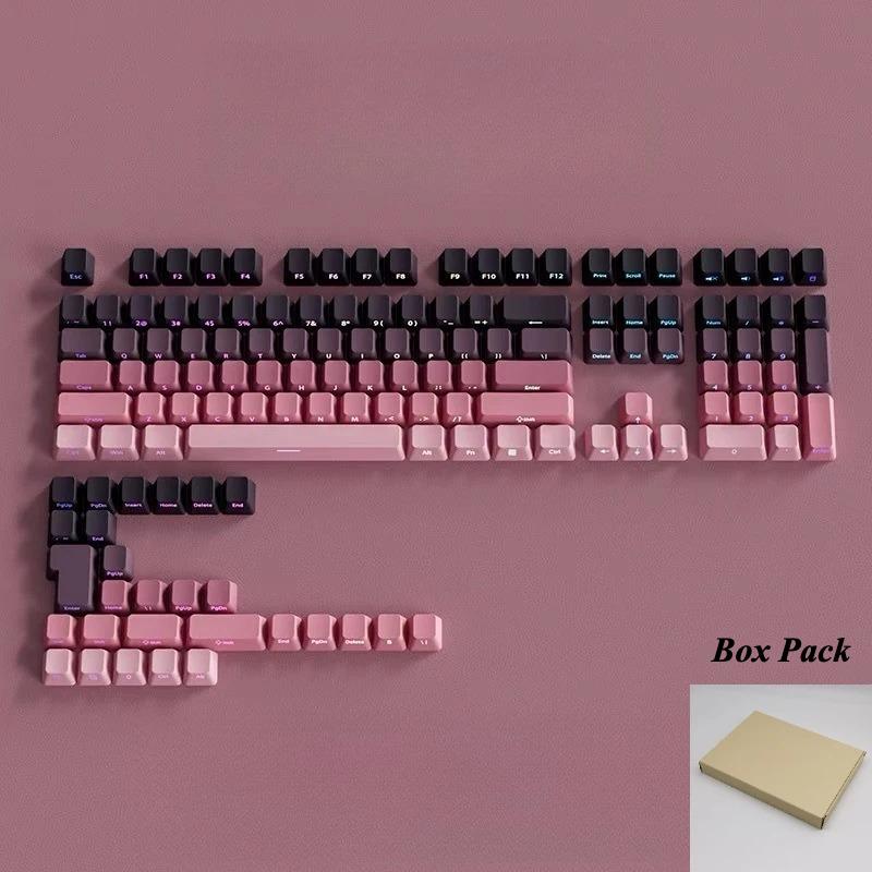 Xiaomi 135 Keys Strawberry Pink Side Print PBT Keycaps Double Shot Shine Through Keycaps Cherry Profile for Cherry MX Switches Keyboard