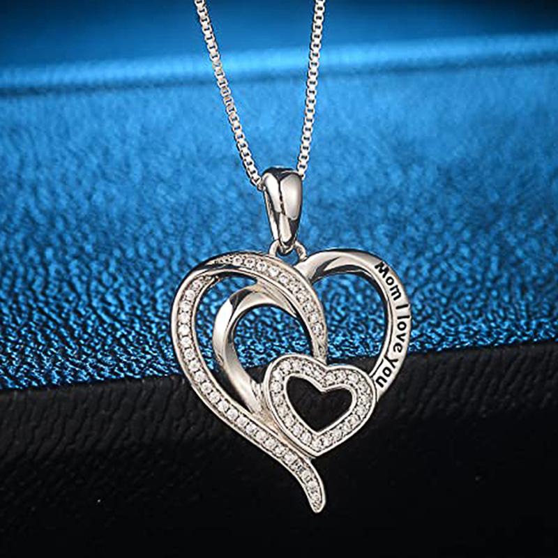Huitan Luxury Trendy Women Love Necklace Anniversary Wedding Mother's Day Gift for Mom Aesthetic Necklace Drop Shipping
