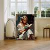 Vintage Read Elegant Girl Book Lovers Poster Women Portrait Oil Painting On Canvas Painting Wall Art Picture for Room Home Decor