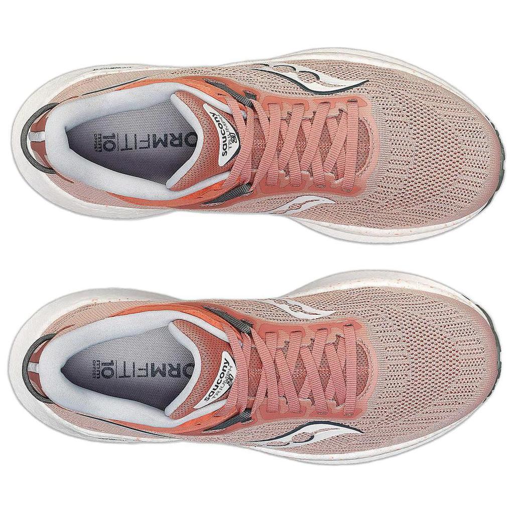 SAUCONY Triumph 21 Comfortable Durable Breathable Low-Top Running Shoes Women Sneaker Pink White S10882-130