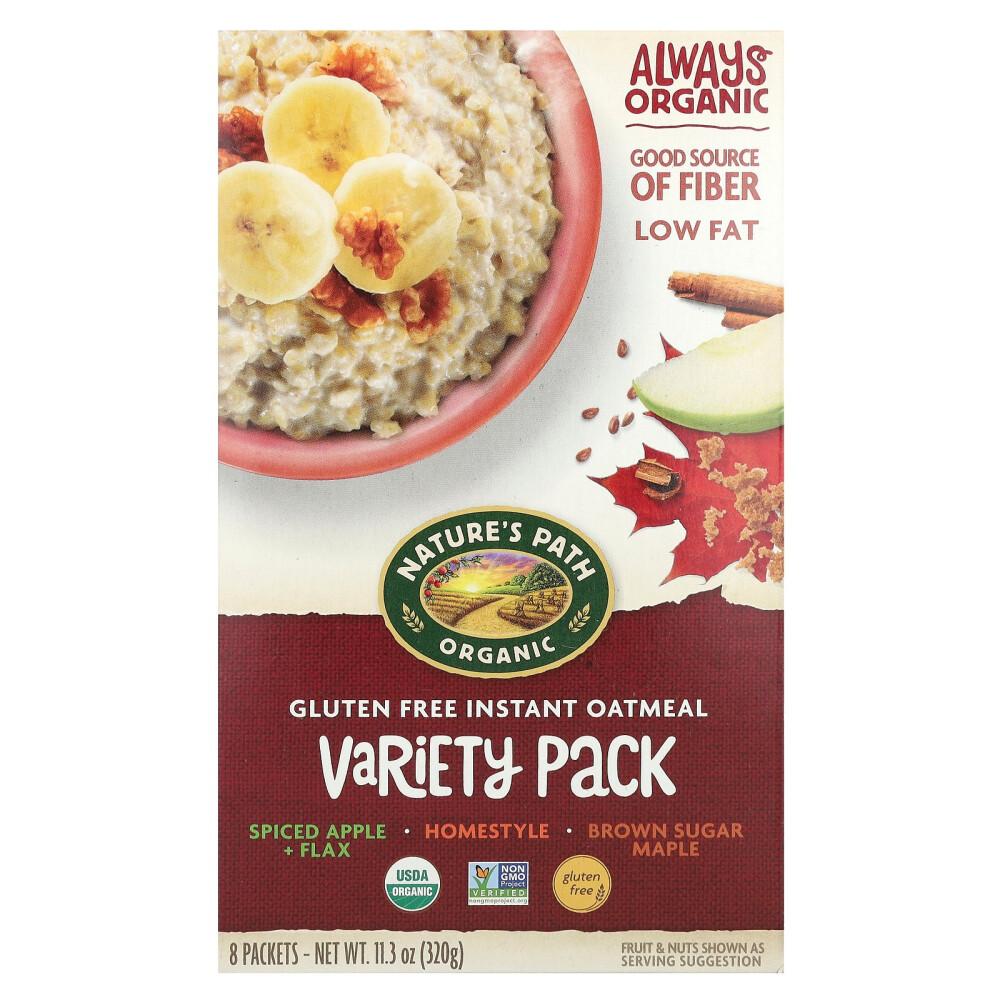 Natures Path Gluten-Free Instant Oatmeal Variety Pack, 8-Pack 320g (11.3 oz)