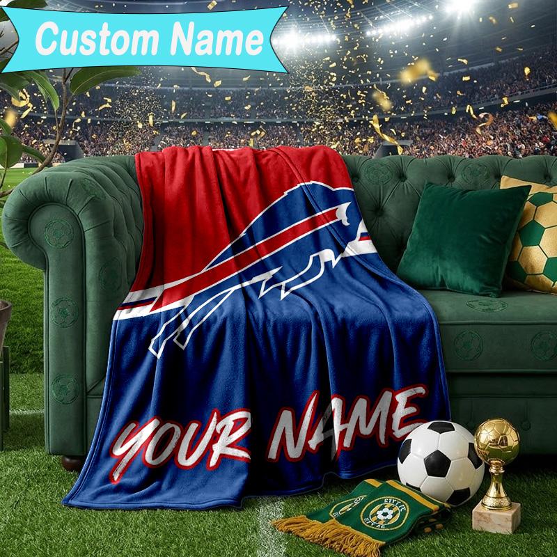Custom Name Blanket Buffalo basketball Logo Blanket Bedding Blanket for Travel, Camping, Living Rooms, Offices, Sofas, Fan Christmas gift
