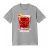 Uomo Negroni Un Terzo Aperitivo Cocktail Campari T Shirt da Uomo Moda Stampa vintage Lavata Unisex grafica Elastica