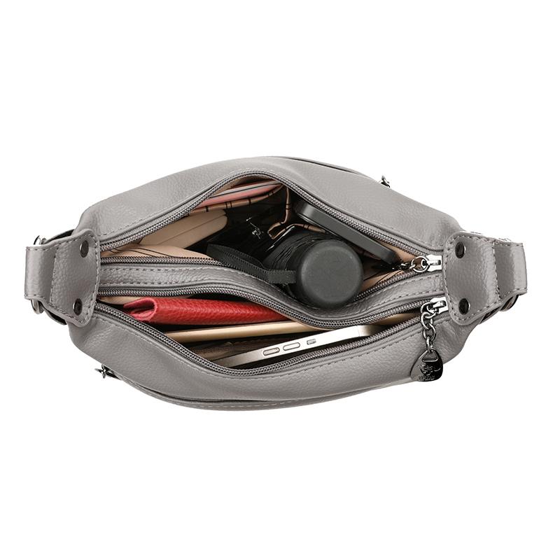 Geantă de umăr vintage pentru femei, piele moale, geantă de mână pentru mamă, geantă crossbody