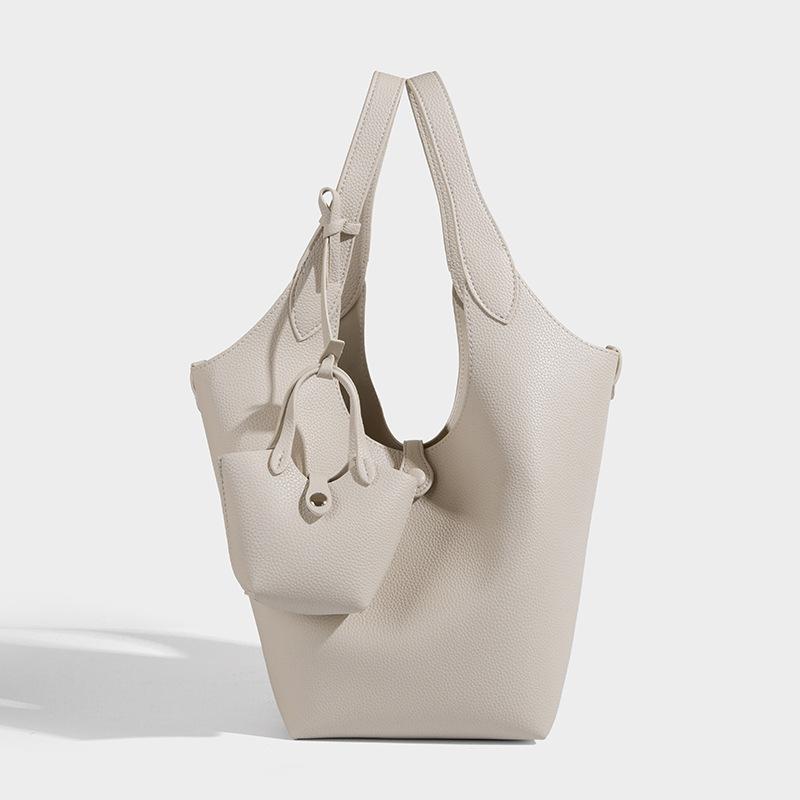 2025 New Niche Fashion Style Large Capacity Basket Bag High-End Bucket Bag Commuter Tote Crossbody Bag