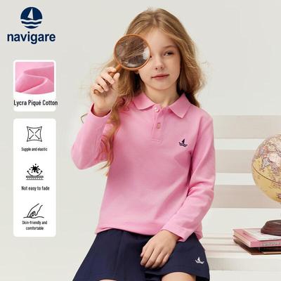Navicare Koszulka polo z długim rękawem na wiosnę dla dzieci