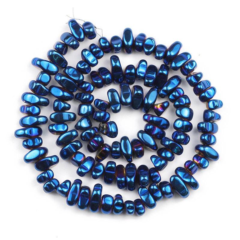 4-8mm Black Bile Stone Beads, Color Plated Loose Beads for DIY Bracelet or Necklace.