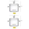 Aesthetic Glass Soup Pot Cookware Resistant Binaural Saucepan Pasta Stovetop Stew Cooking Pot Stockpot Kitchen Accessories Tool