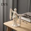 Cultural Home Office Decor 3D Printed Ancient Chinese Dancer Ornament, Elegant Flowing Water Sleeve Figurine, Handcrafted Resin Desk Ornament