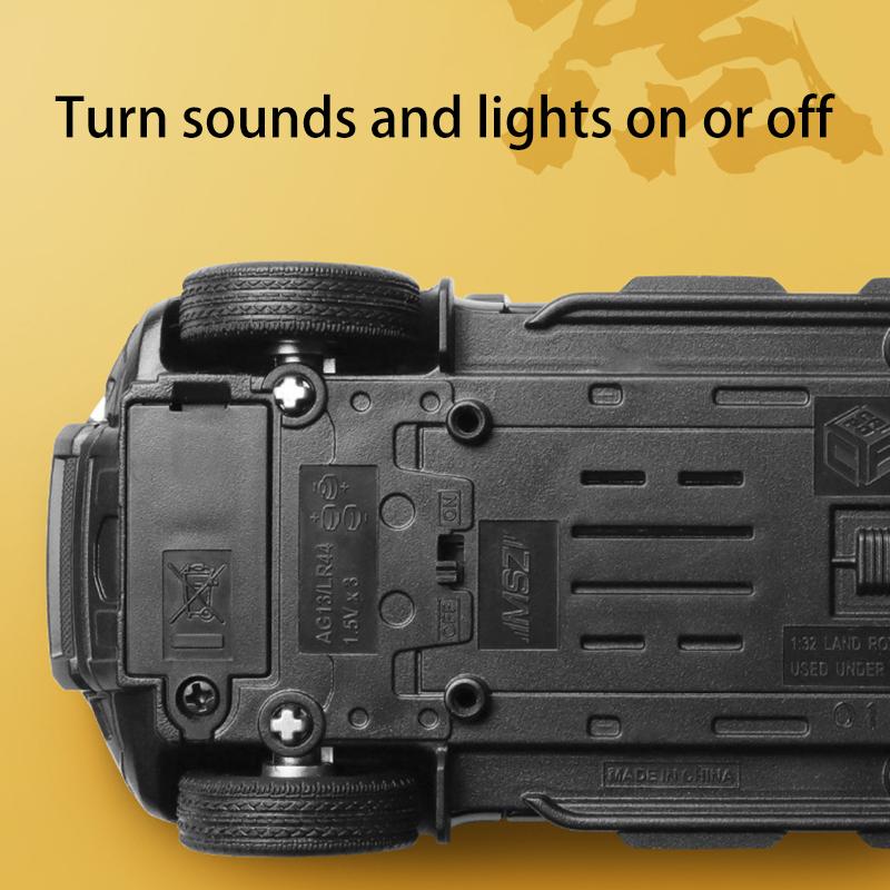 1/32 Scale Land Rover Defender 110 Diecast Car Model Toy, Pull Back Toy Vehicle with Sound and Light for Kids Toddler Boys Girls Gift Collection