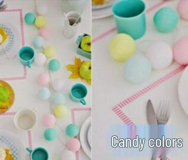 LED Cotton Ball String Lights - Colorful Flashing Lights for Christmas, Festivals, and Indoor Decoration