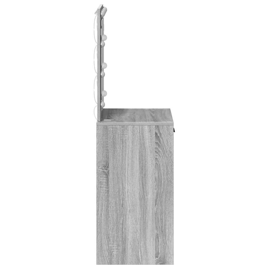 Makeup Table in Grey Sonoma 50 x 41 x 135 cm Particleboard