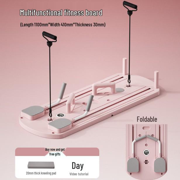 Foldable Multifunctional Fitness Board: Ab Trainer, Chest Muscle Trainer & Pilates Plank Device