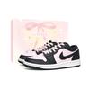 Air Jordan 1 WAO Abrasion Resistant Slip Resistant Low Top Vintage Basketball Shoes Women's Black Pink DC0774-101(Team531-)