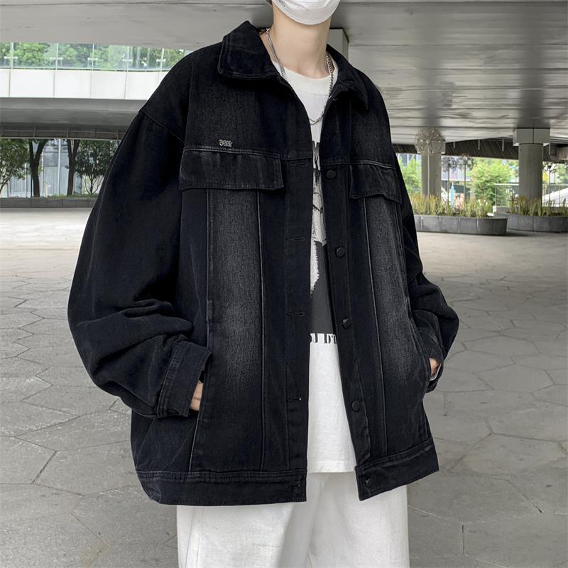 Autumn and Winter Retro Old Denim Jacket Men and Women Loose Hong Kong Style Hip Hop Versatile Denim Jacket