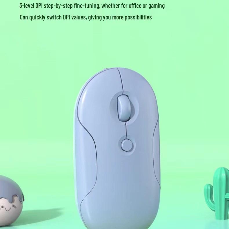 Cobblestone Dual-Mode Silent Bluetooth Mouse with 2.4G & Logo Printing