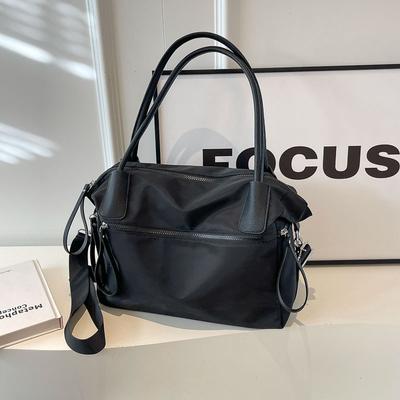 Crossbody Bag Women's Nylon Cloth Solid Color Hand Tote Bag Large Capacity Short-distance Travel Bag Shoulder Bag