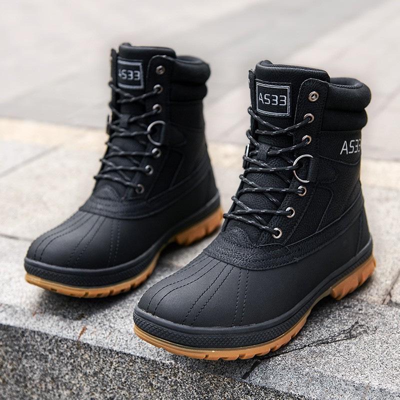 Men's Thickened Warm Outdoor Hiking & Mountaineering Boots - New Style Plus Velvet Military Design.