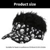 Hairy Baseball Hat Sports Fan Headgear Wigs Prank Cosplay Accessories