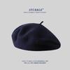 Autumn and Winter Wool Berets for Girls  Artistic and Retro Versatile Painter Hats  Solid Color Flower Bud Hats